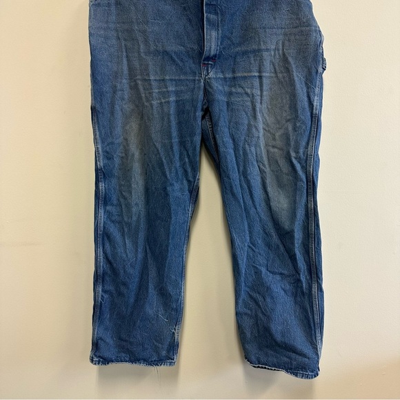 Dickies Blue Denim Carpenter Bib Overalls 42 x 32 - Picture 6 of 16